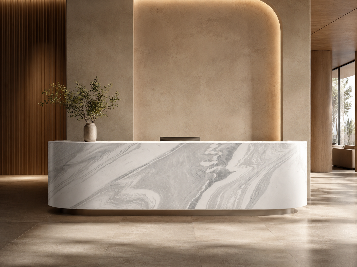 Bianco Alize natural marble slab