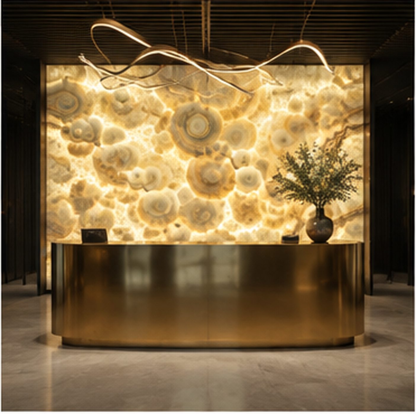 Bubble Onyx recommended for backlit walls