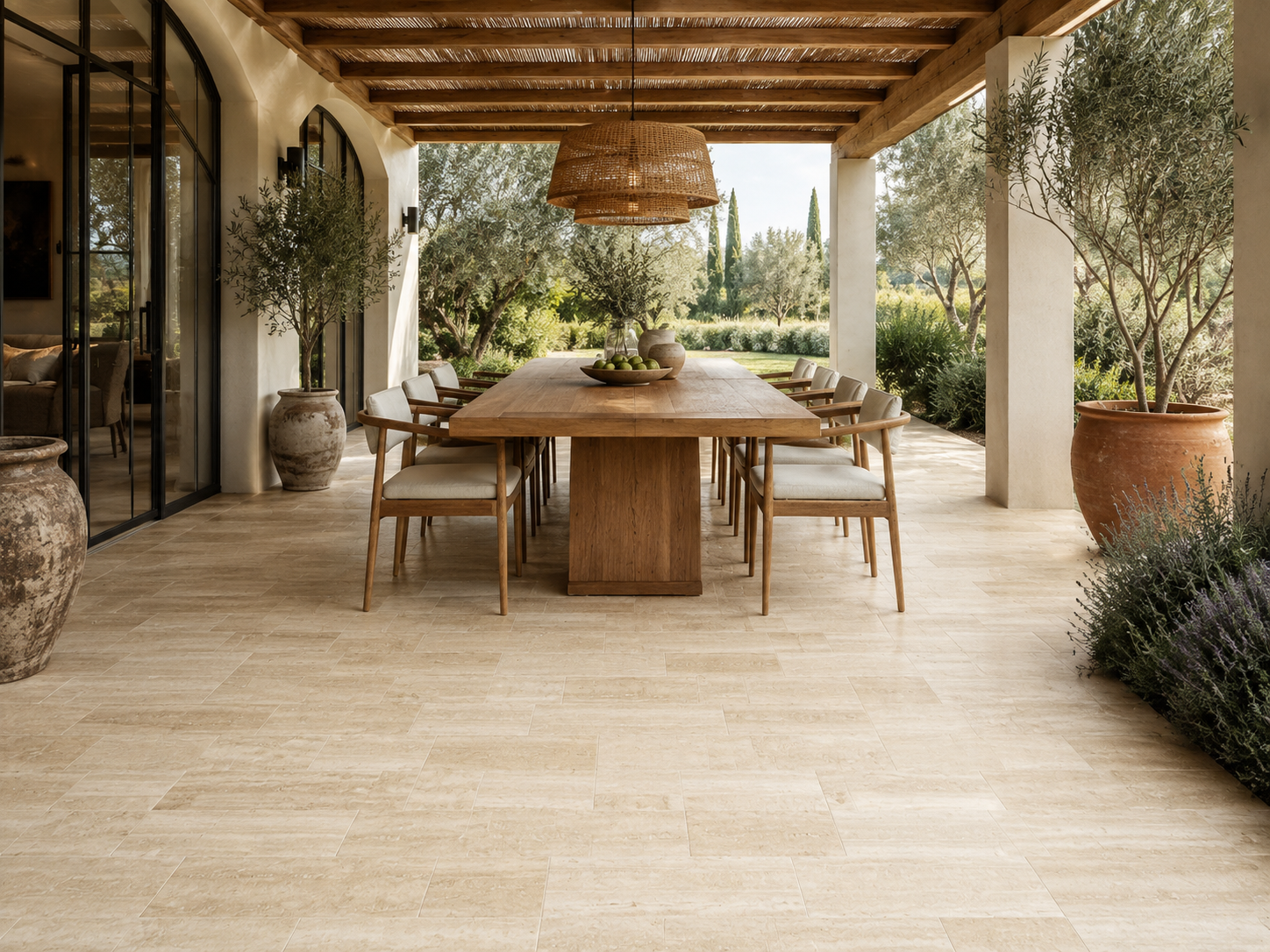 Classic Light Beige Travertine – Vein Cut recommended for interior flooring