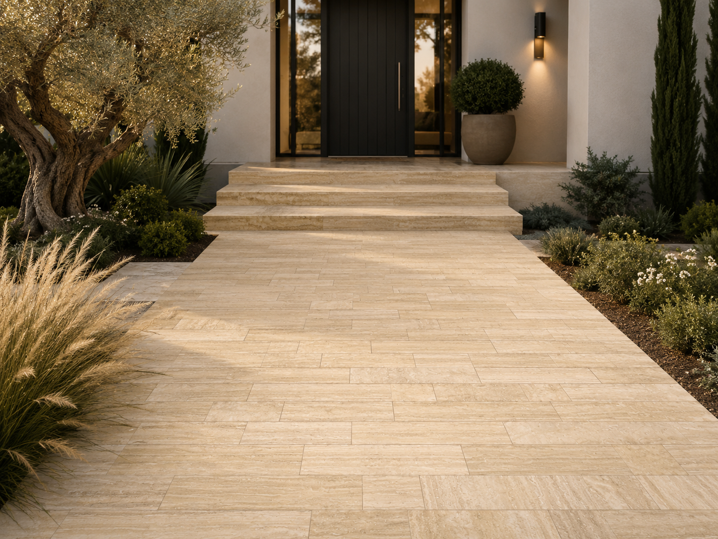 Classic Light Beige Travertine – Vein Cut recommended for terraces & entries