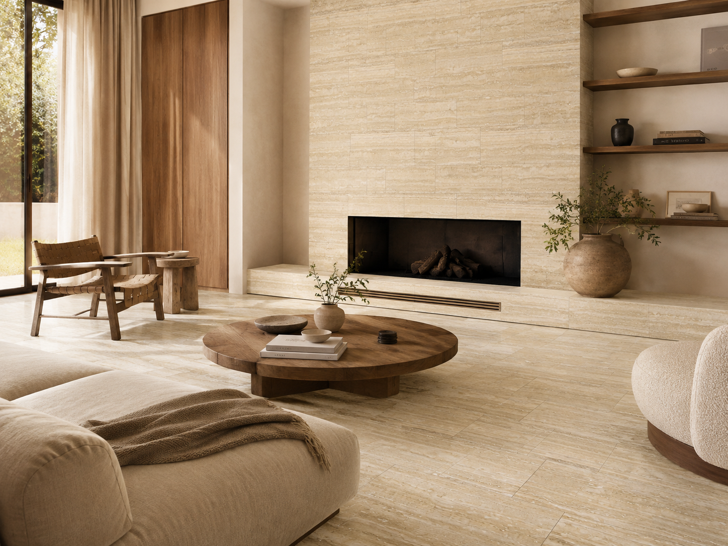 Classic Light Beige Travertine – Vein Cut recommended for spa & bathrooms
