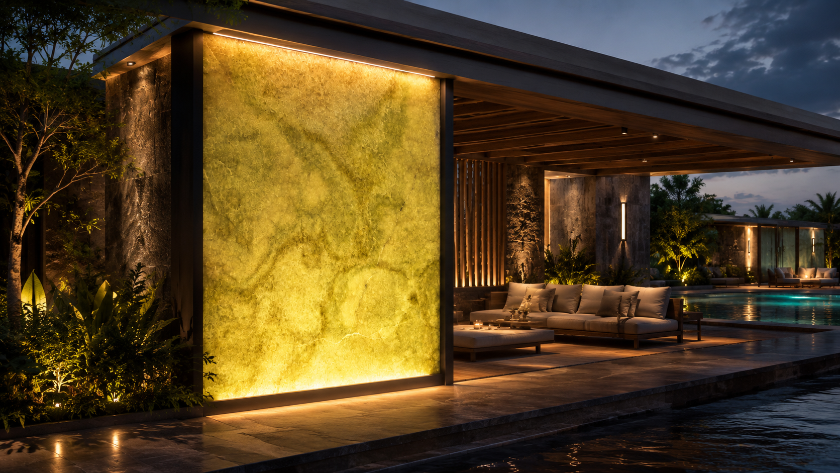Green Onyx recommended for backlit walls