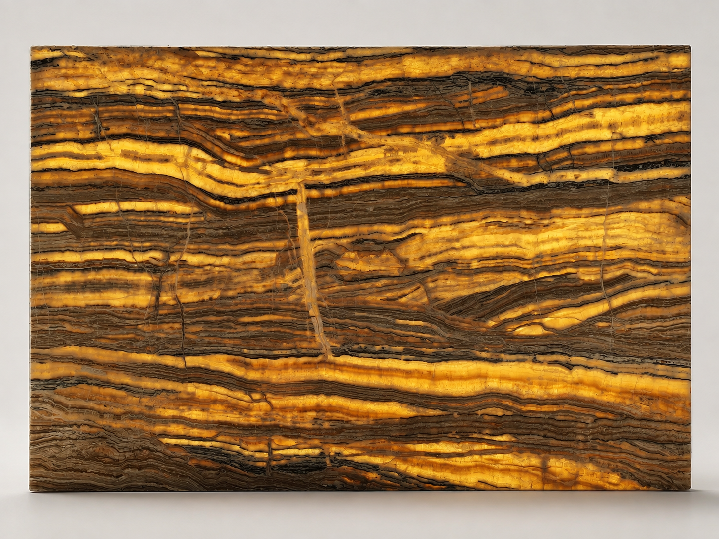Jurassic Onyx backlit with warm illumination