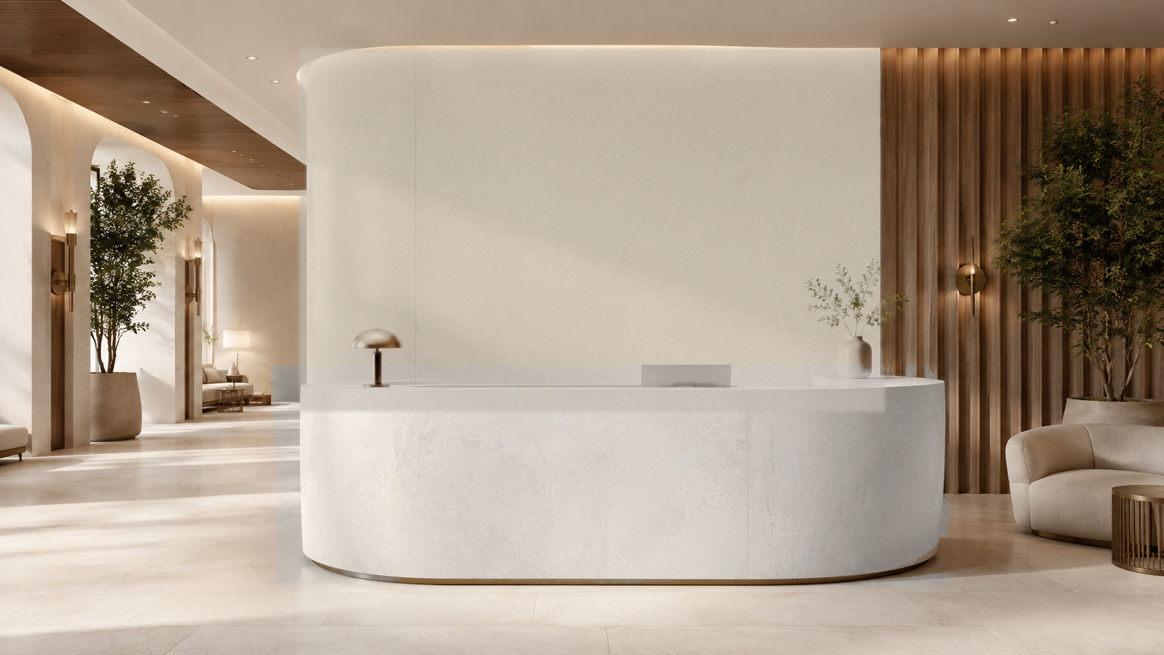 Moon Cream natural marble slab