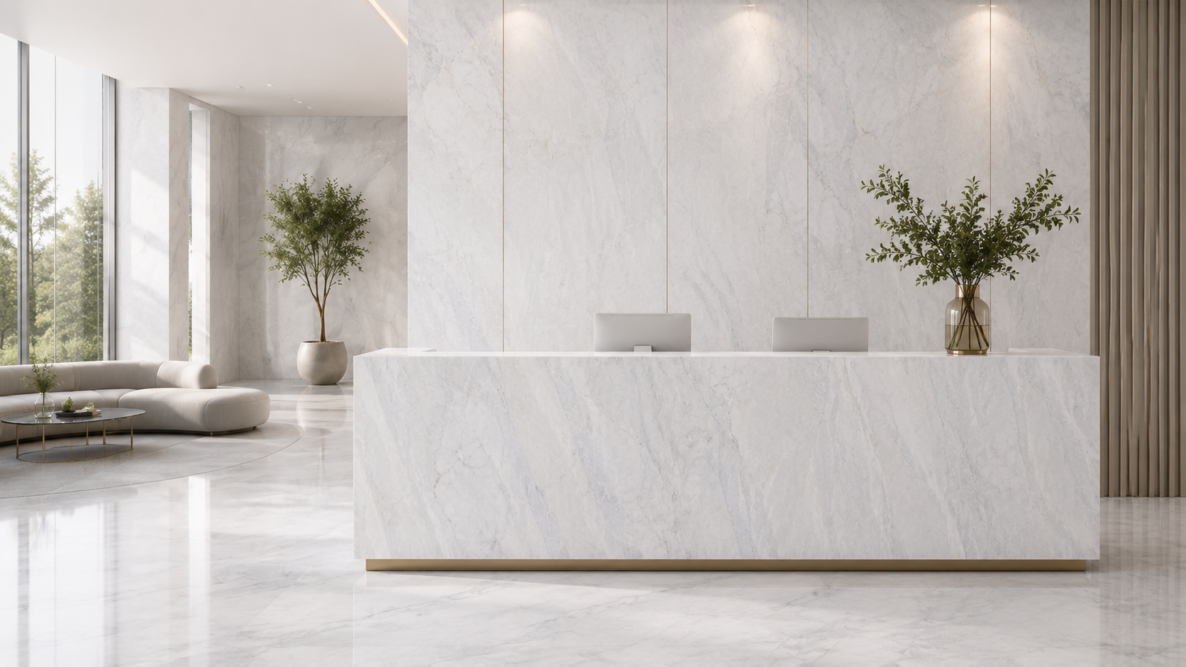 Muğla White natural marble slab