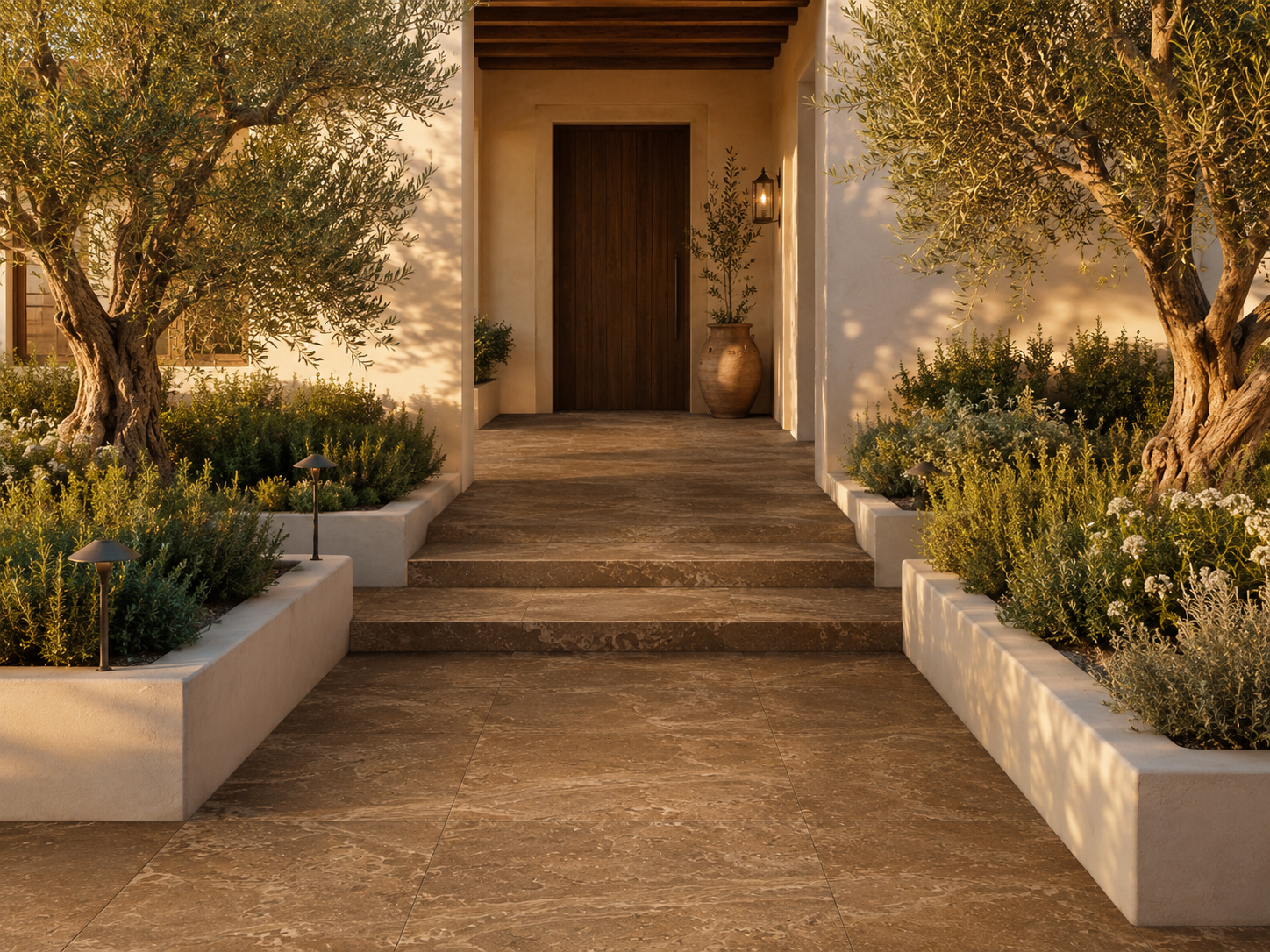 Noche Travertine – Cross Cut · Walnut Brown recommended for hospitality