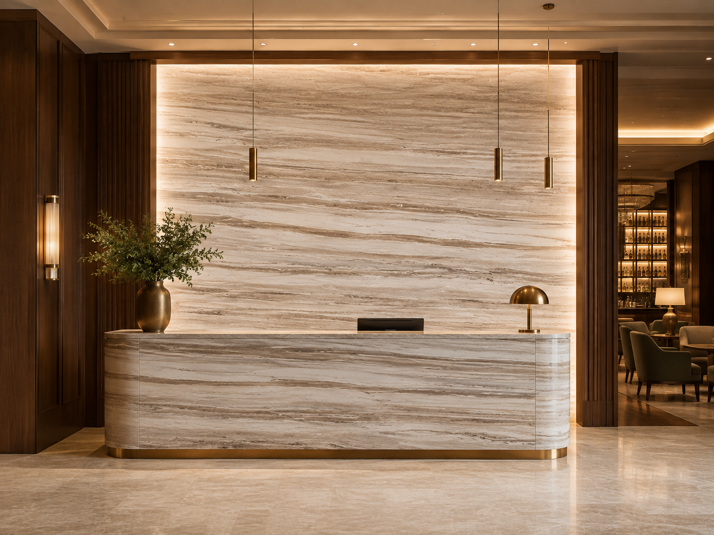 Palissandro natural marble slab