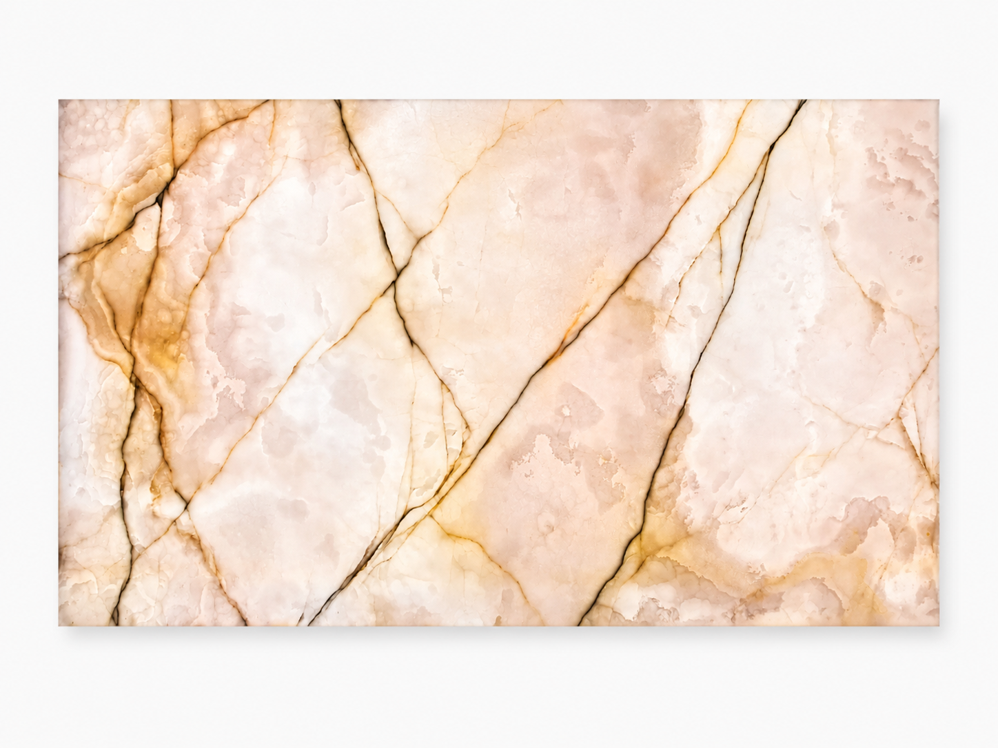 Pink Onyx backlit with warm illumination