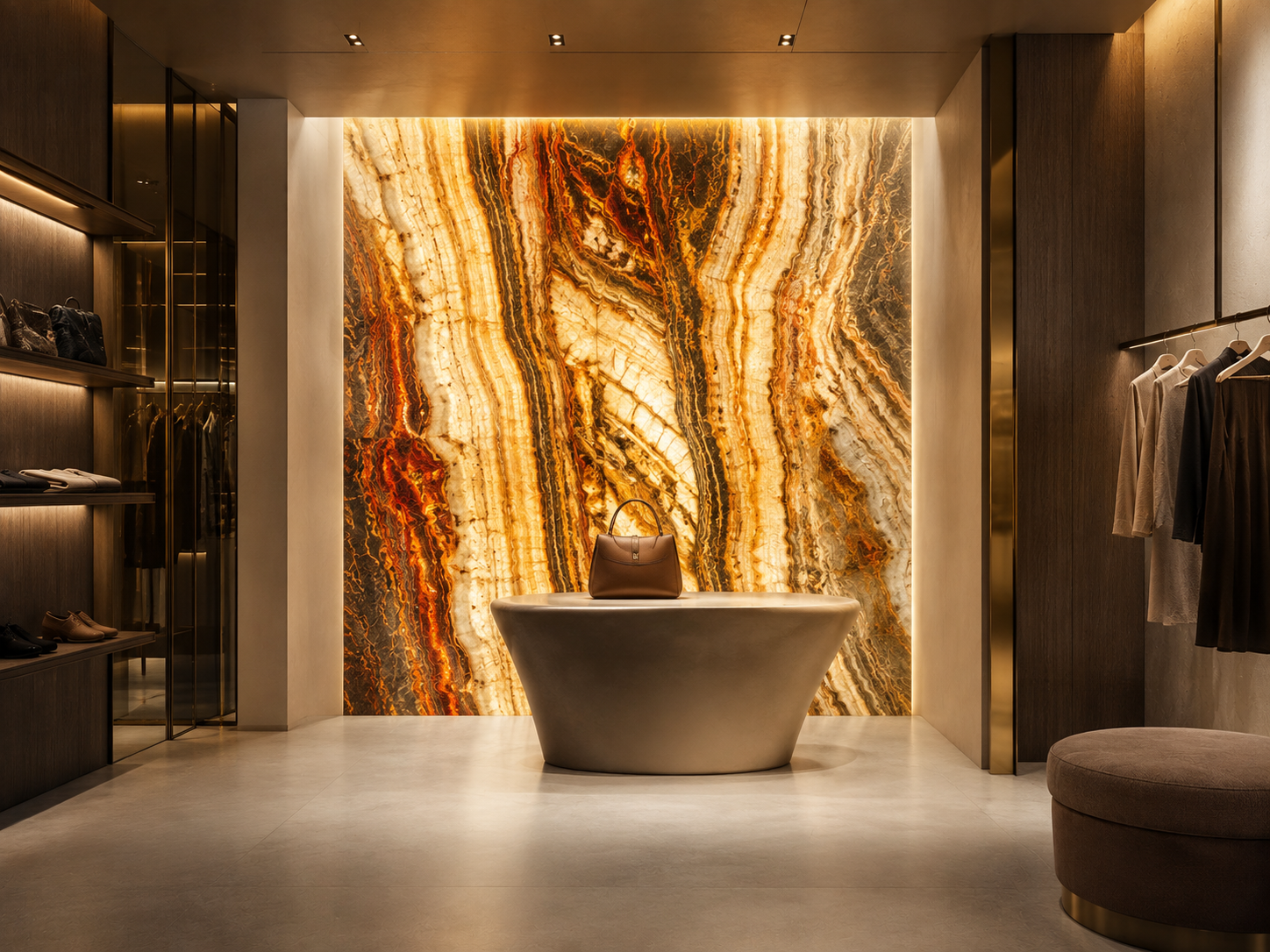 Rainbow Onyx recommended for backlit walls