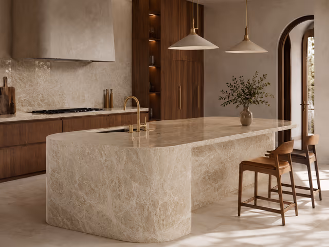 Patara Light Emperador natural marble slab