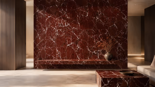 Rosso Levanto natural marble slab
