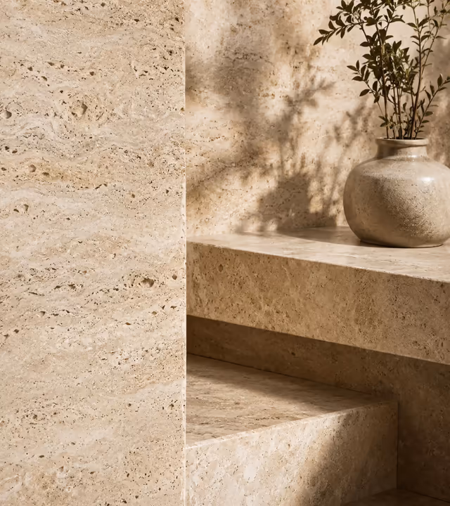 Travertine natural stone surface