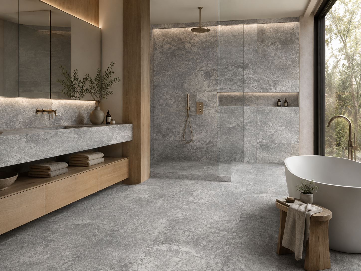 Silver Travertine – Cross Cut recommended for spa & bathrooms