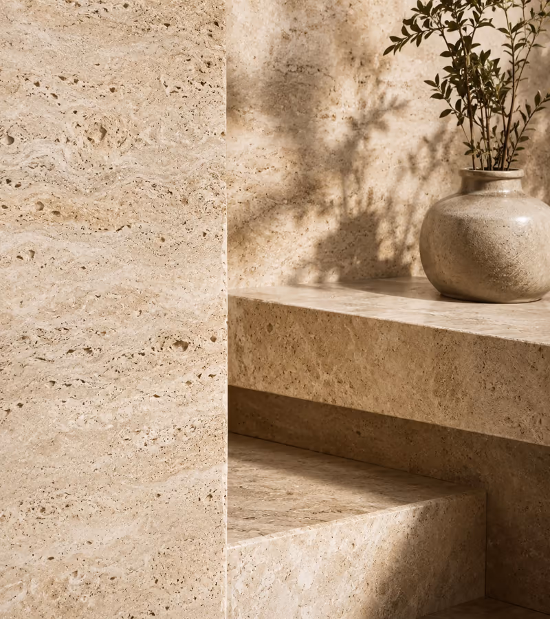 Travertine natural stone surface