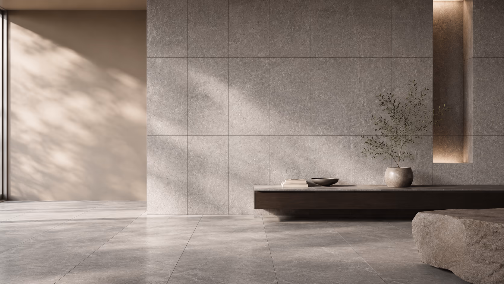 Close detail of Tundra Grey marble