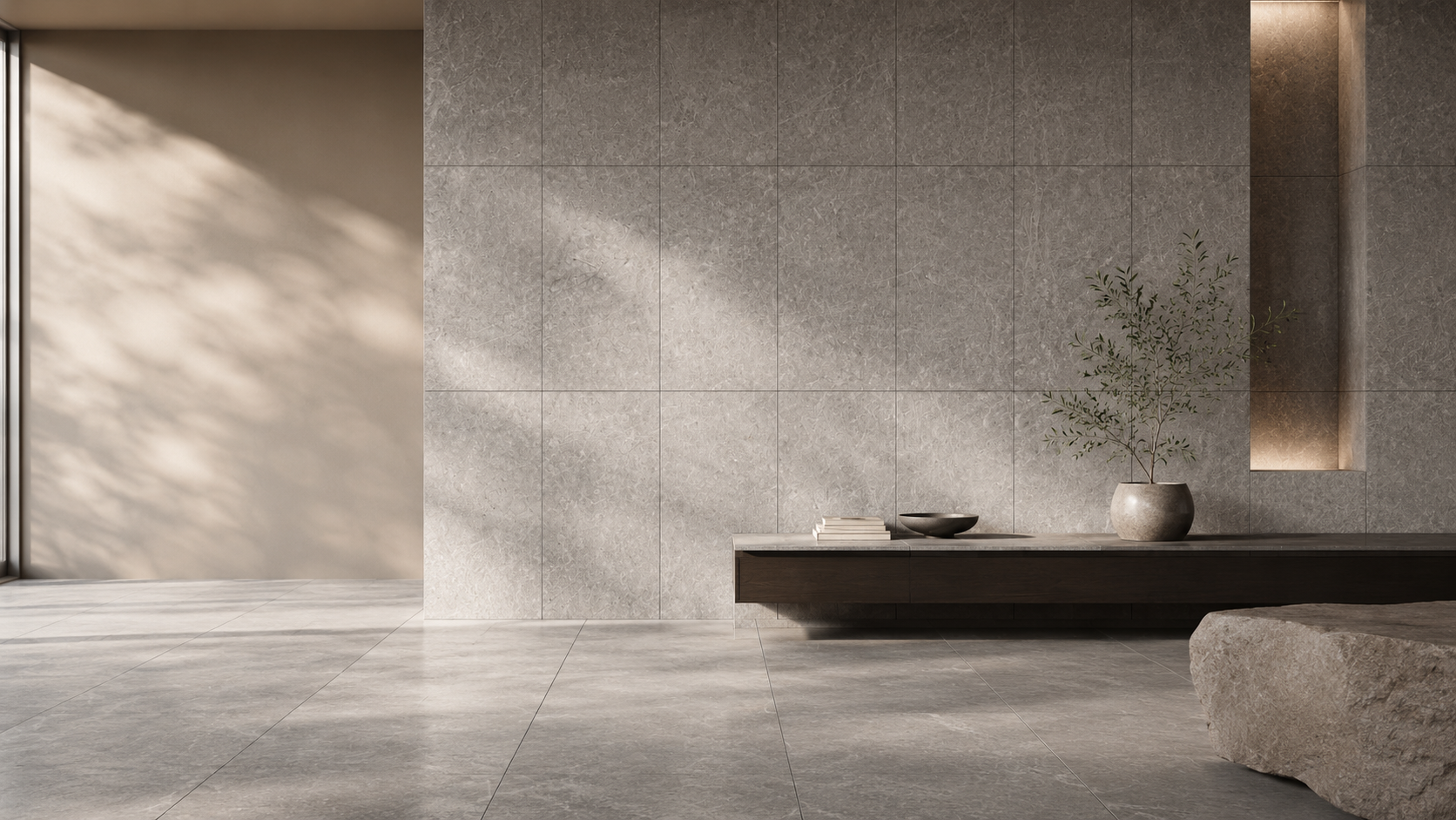 Close detail of Tundra Grey marble