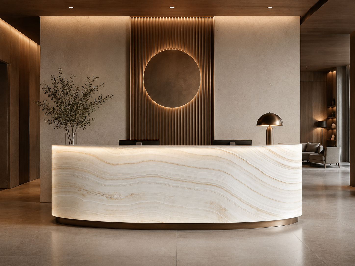 White Onyx recommended for backlit walls