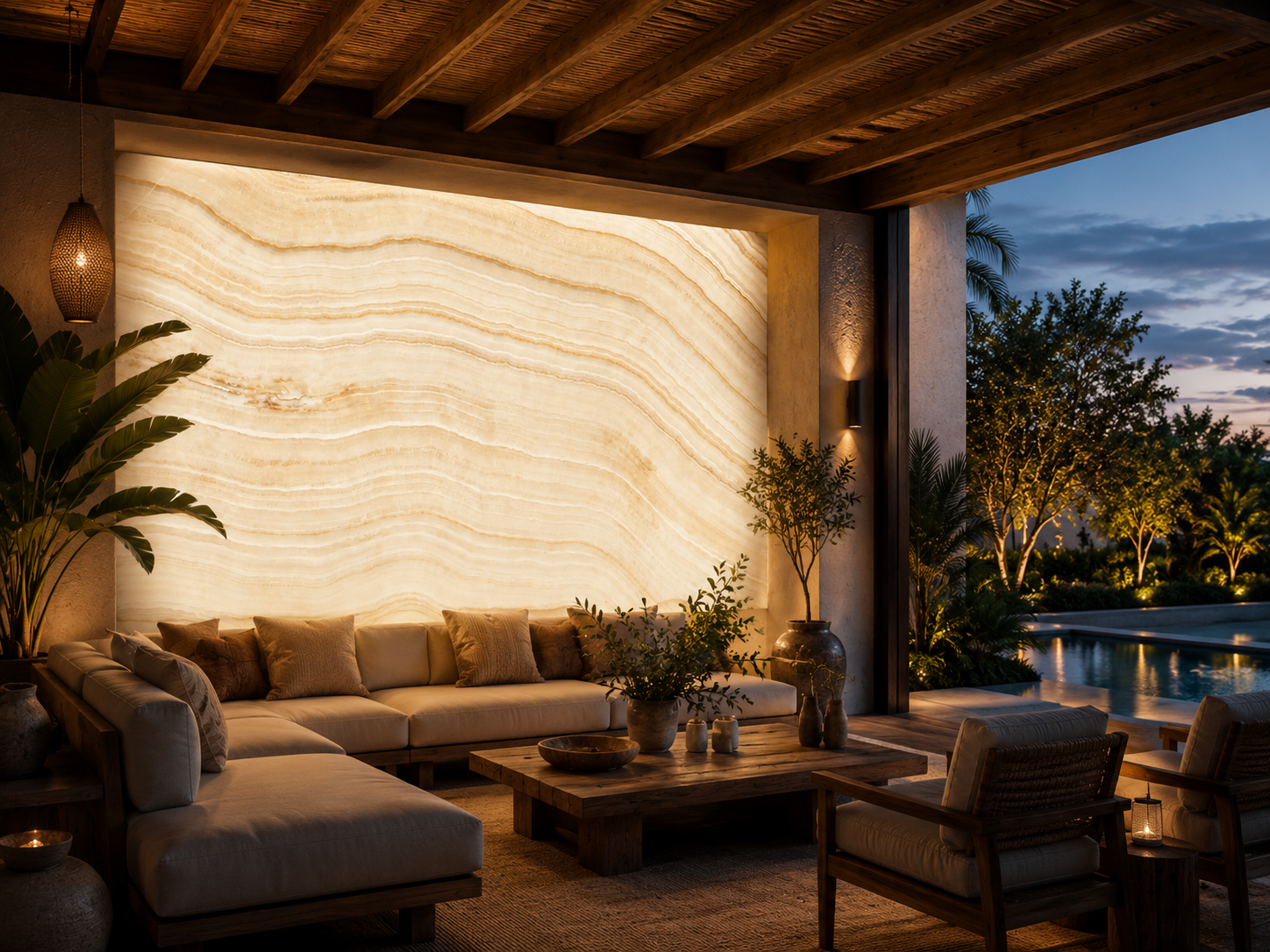 White Onyx recommended for bar fronts