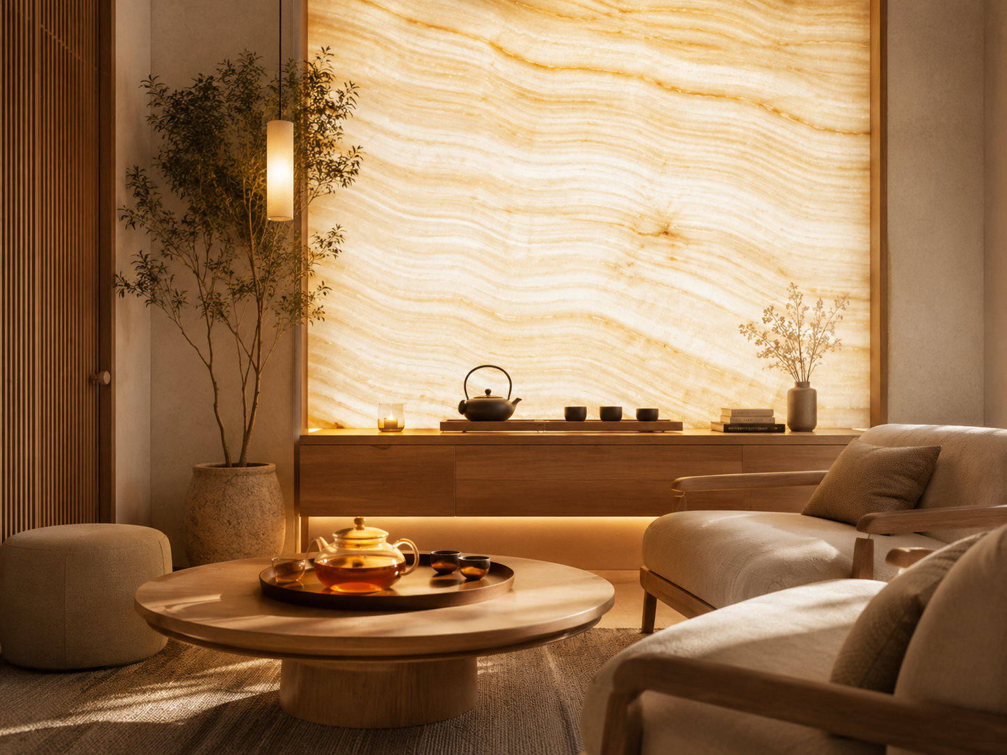 White Onyx recommended for feature panels